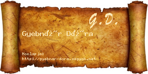 Gyebnár Dóra névjegykártya